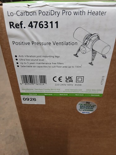 Vent axia 476311 carbon - axia, lo-carbon